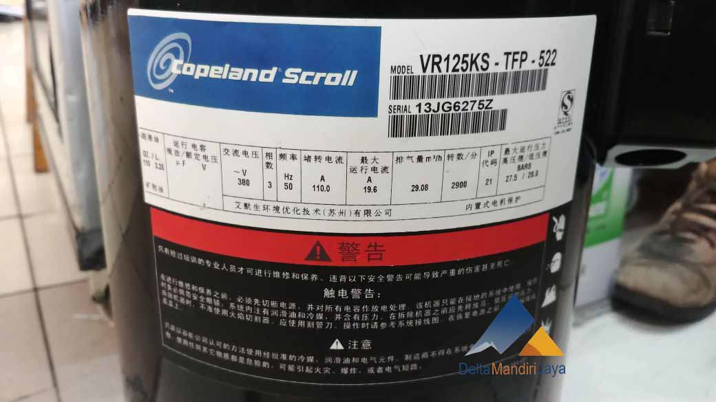 Compressor Copeland Scroll VR125KS-TFP-522