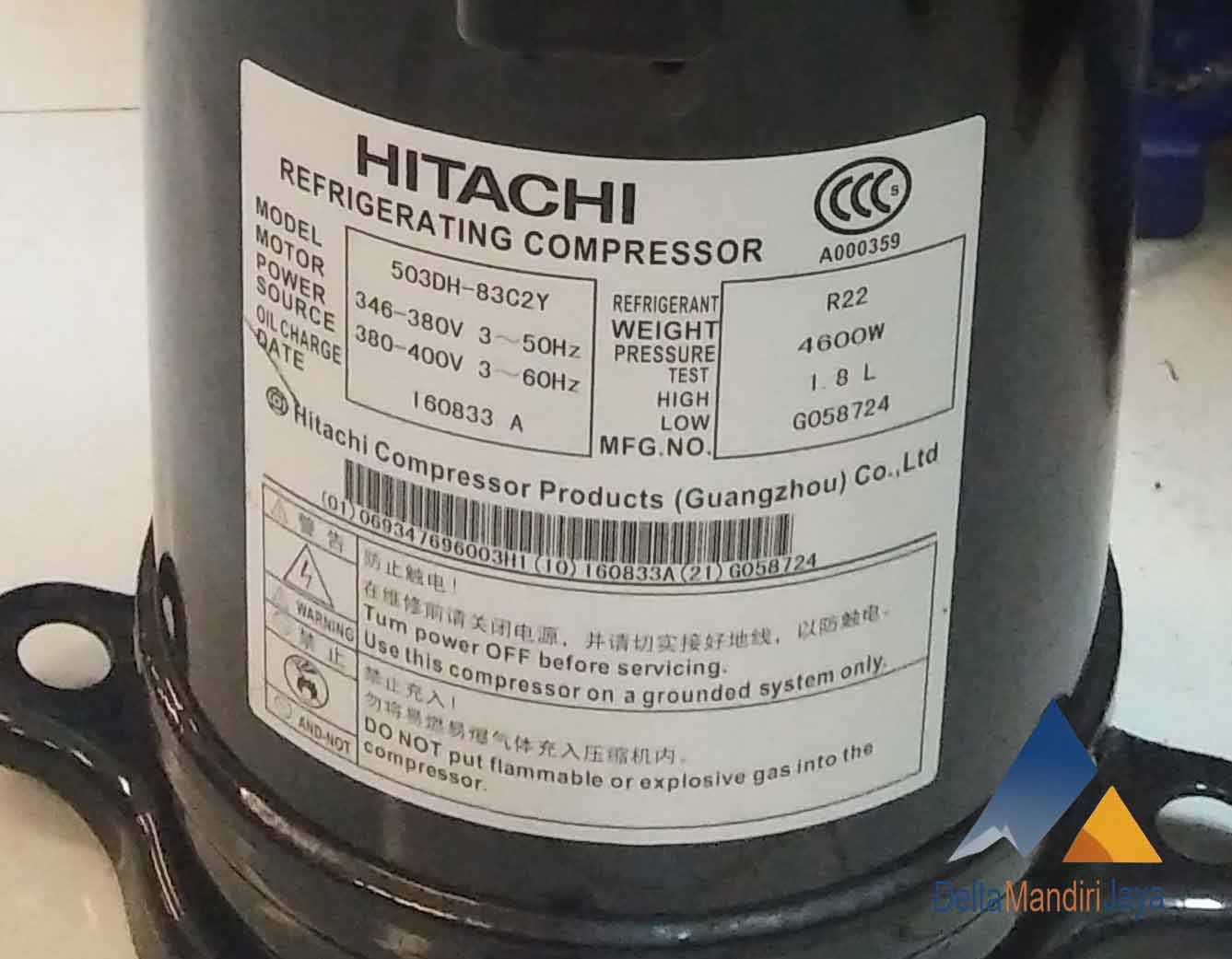 Compressor Pendingin Hitachi 503DH-83C2Y