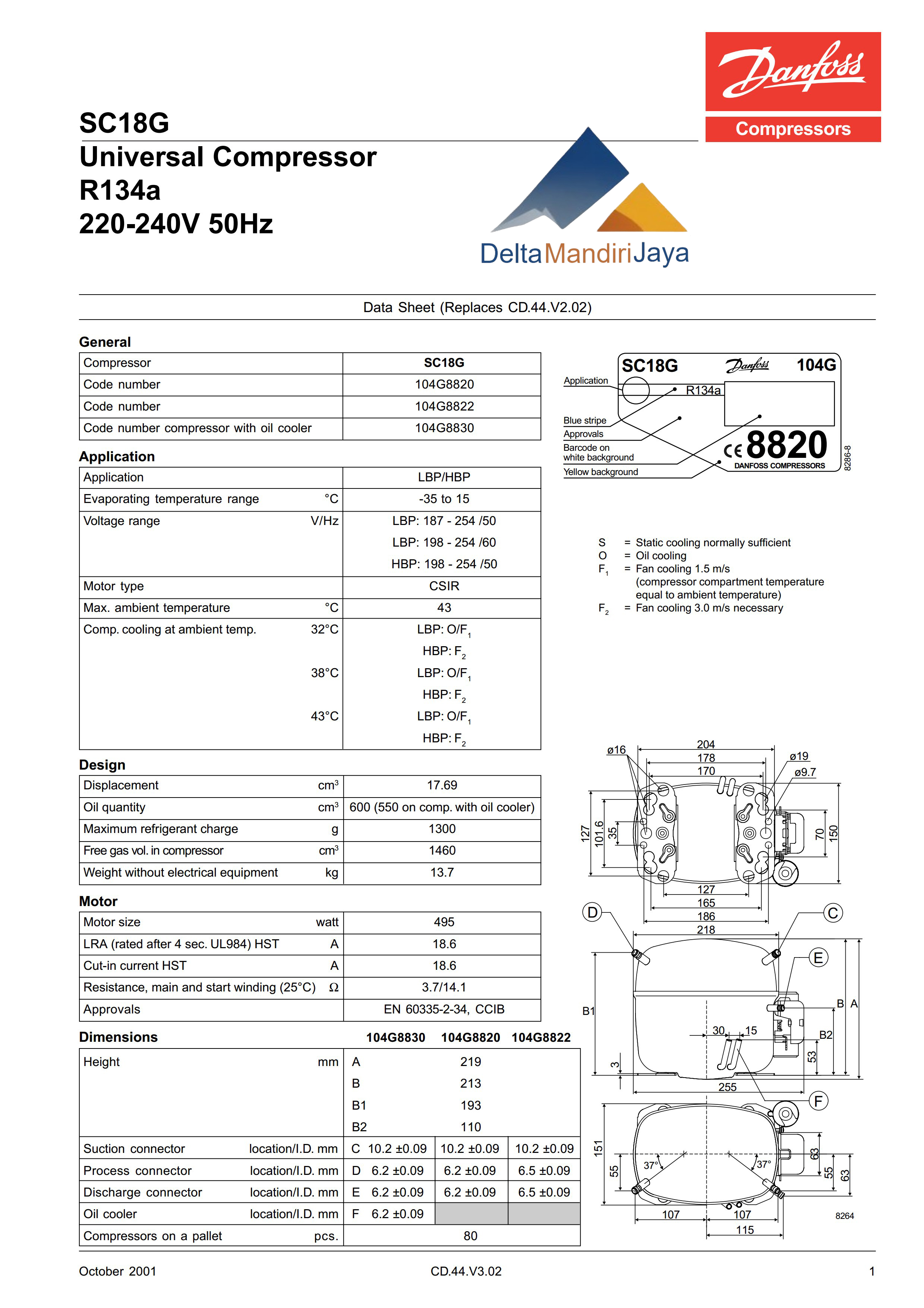 Compressor Danfoss SC18G