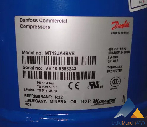 Danfoss Commercial Compressor MT18JA4BVE