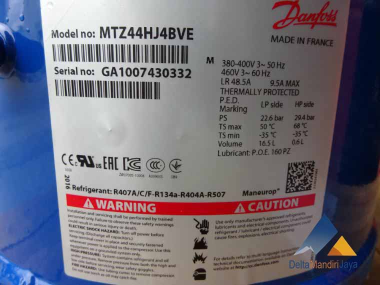 Kompresor Danfoss MTZ44HJ4BVE