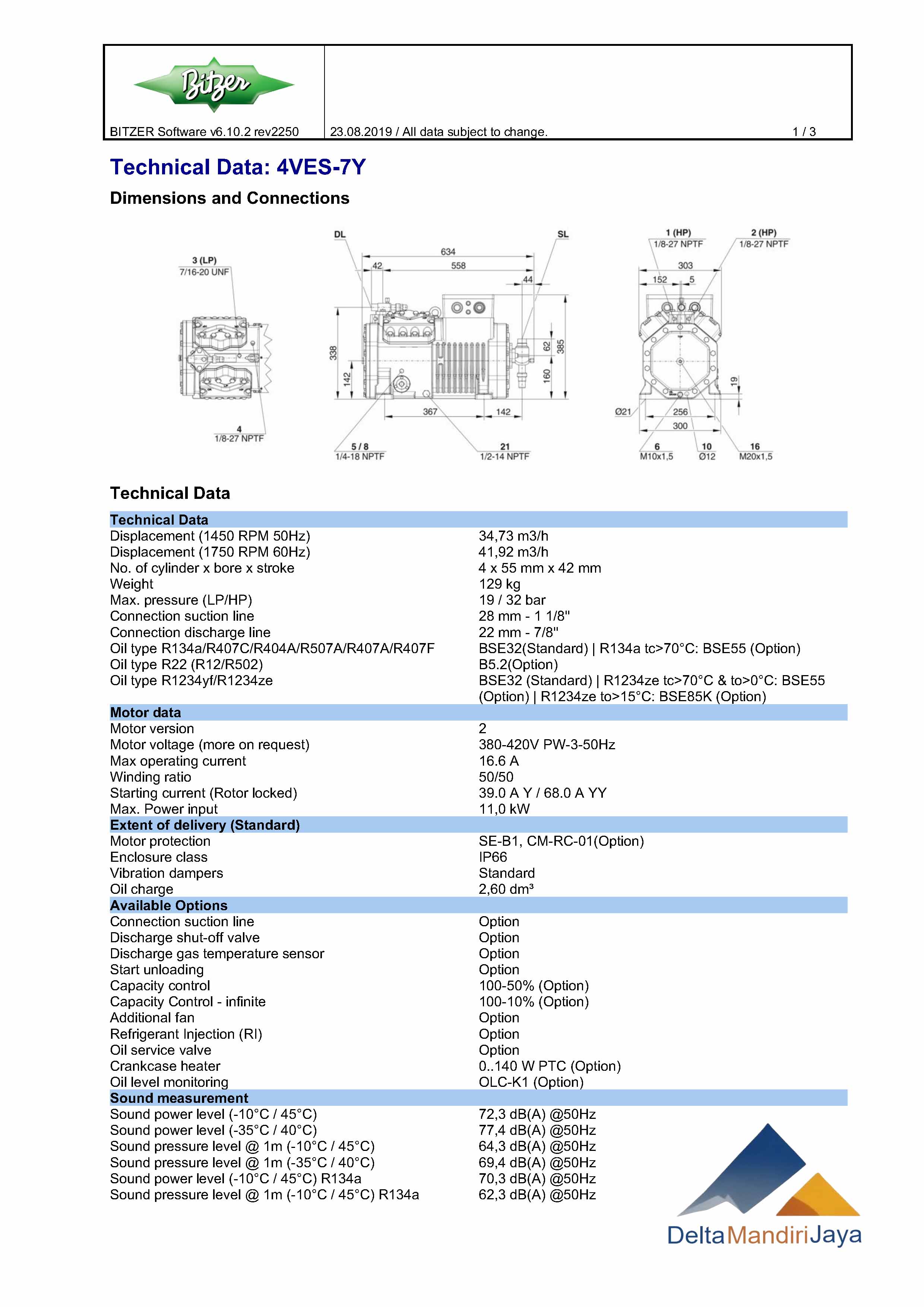 Bitzer Kompresor 4VES-7Y-40P