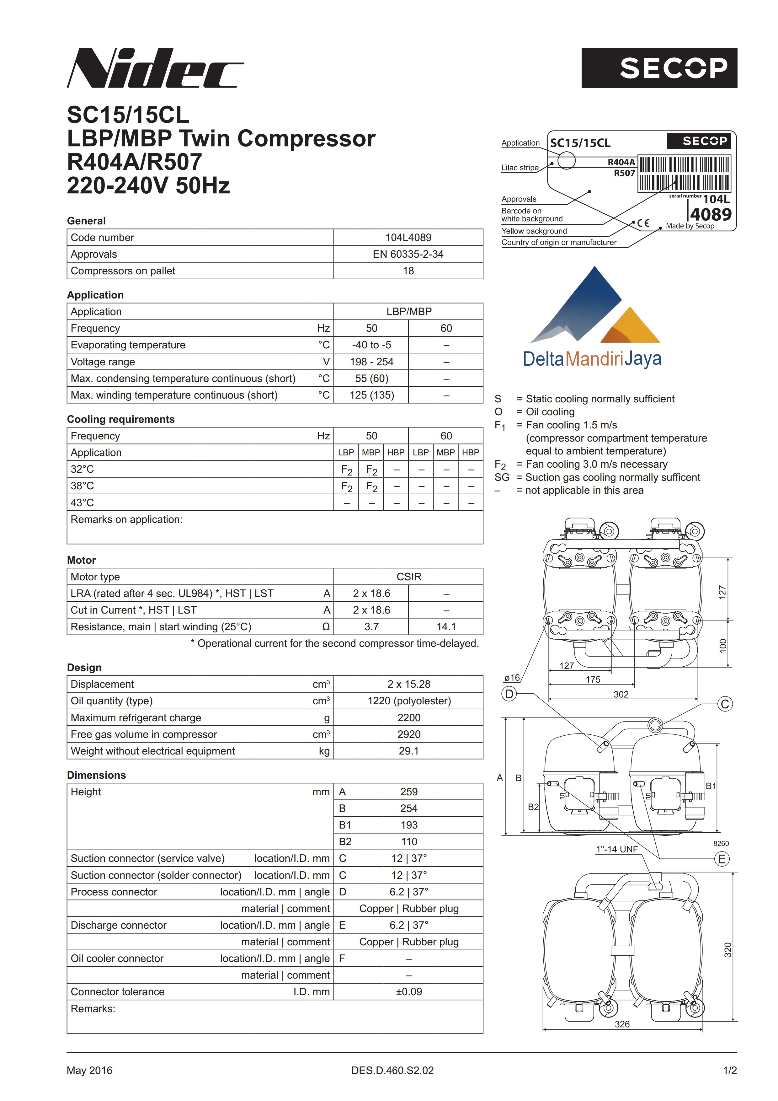Compressor Kulkas Danfoss SC15CL
