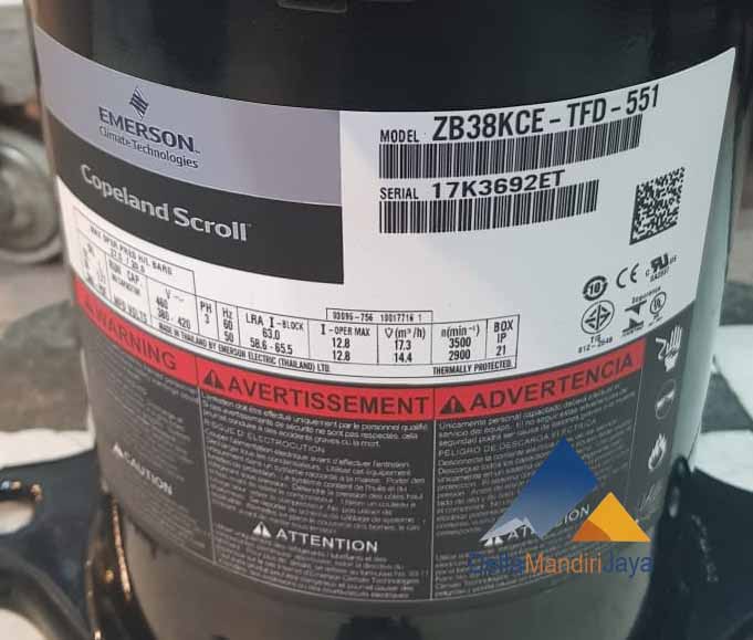 Compressor Copeland Scroll ZB38KCE-TFD-551