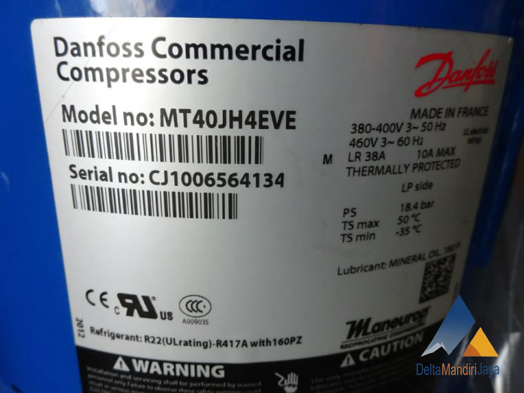 Danfoss Commercial Compressor MT40JH4EVE