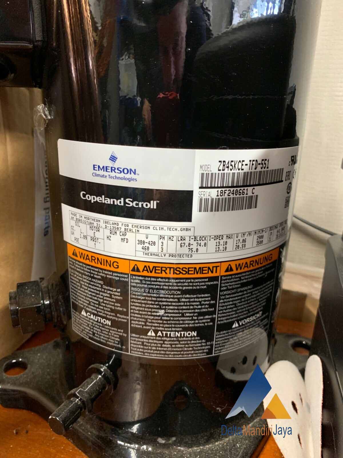 Compressor Copeland Scroll ZB45KCE-TFD-551