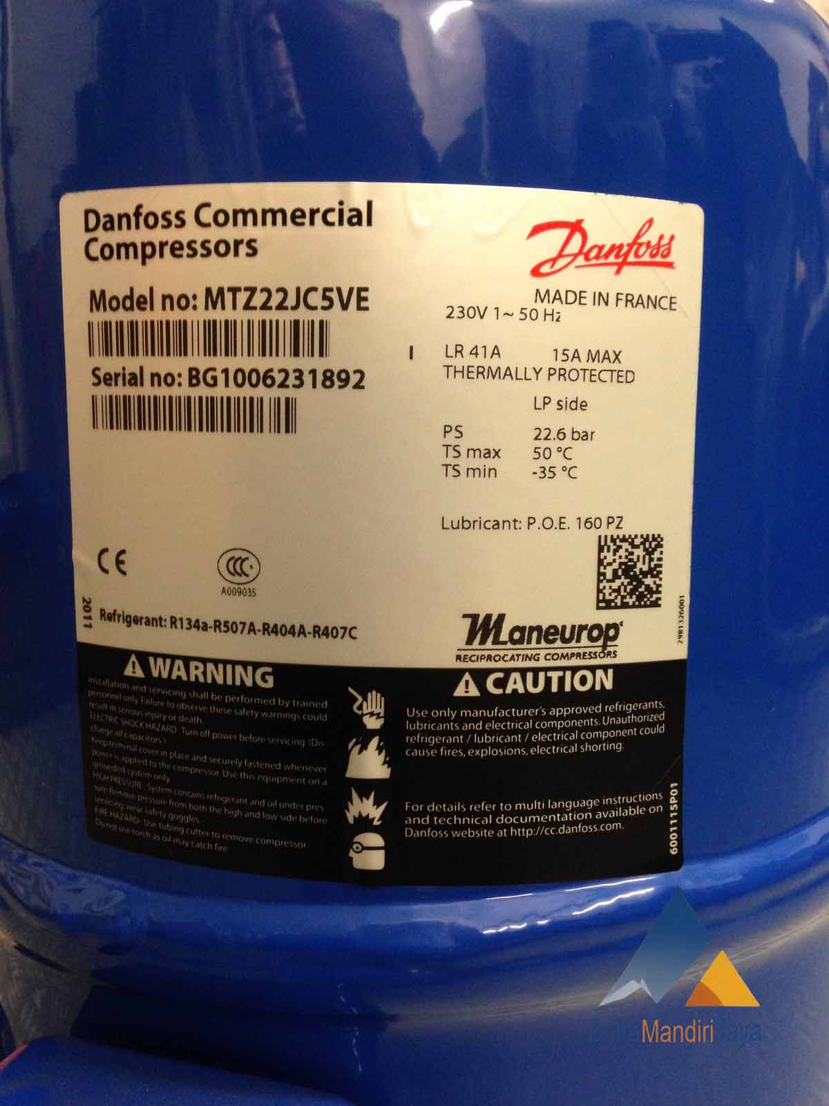 Kompresor Danfoss MTZ22JC5VE