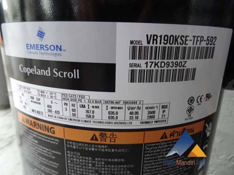 Compressor Copeland Scroll VR190KSE-TFP-592