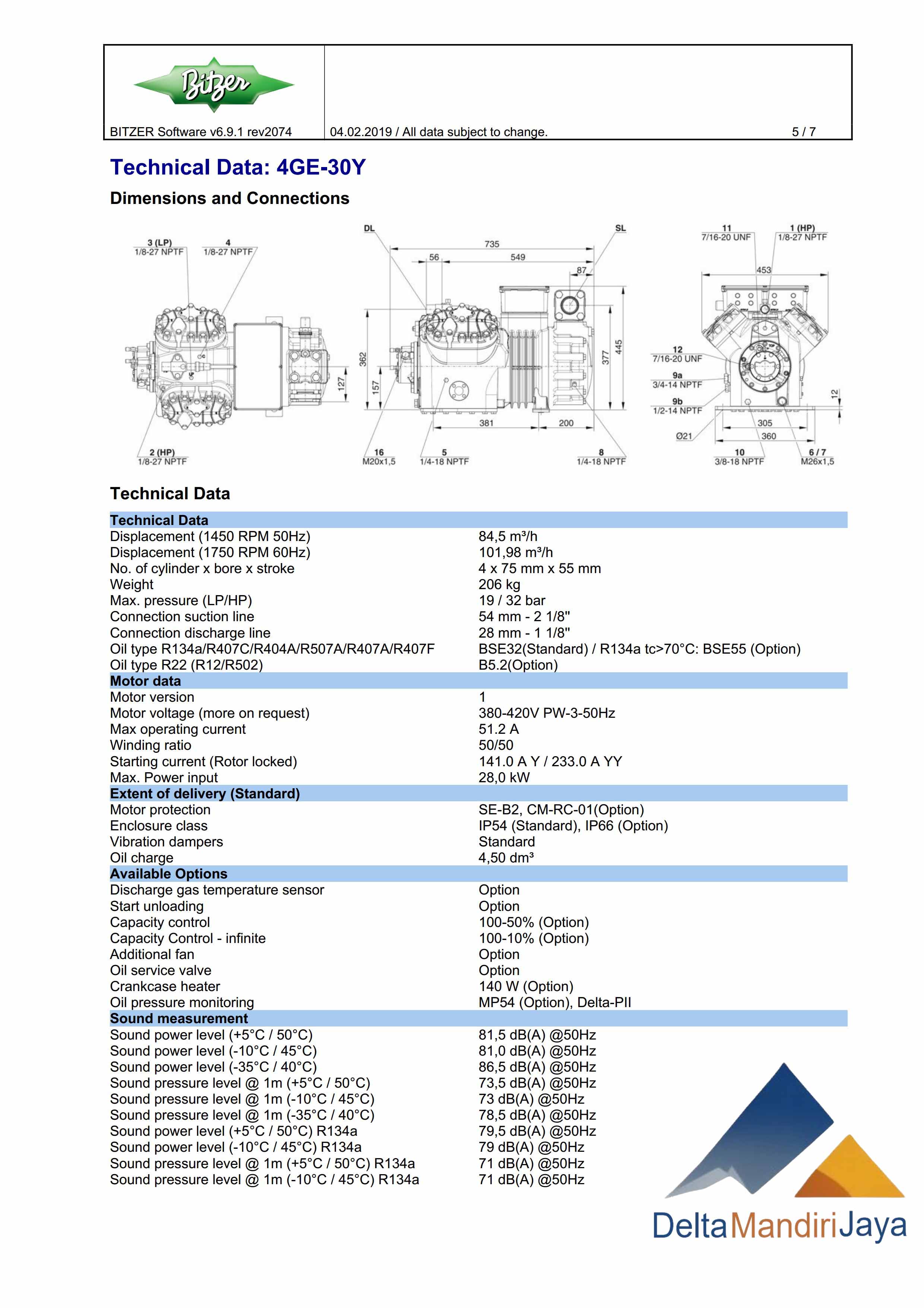 Kompresor Bitzer 4GE-30Y-40P