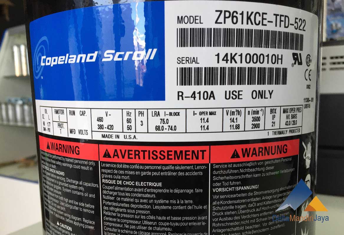 Kompresor Copeland ZP61KCE-TFD-522