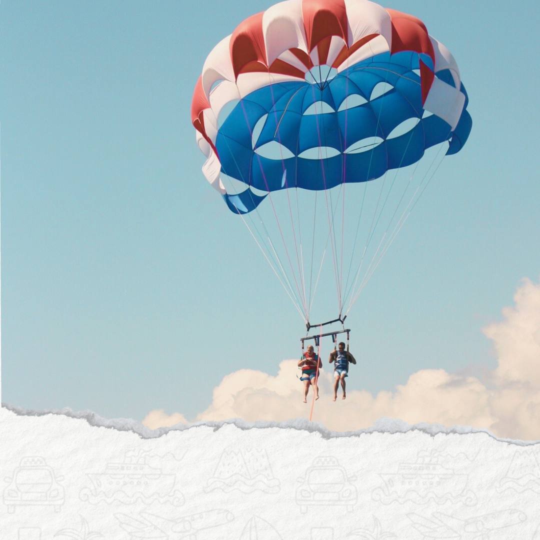 PAROLOTNIĄ NAD MORZEM W HURGHADZIE