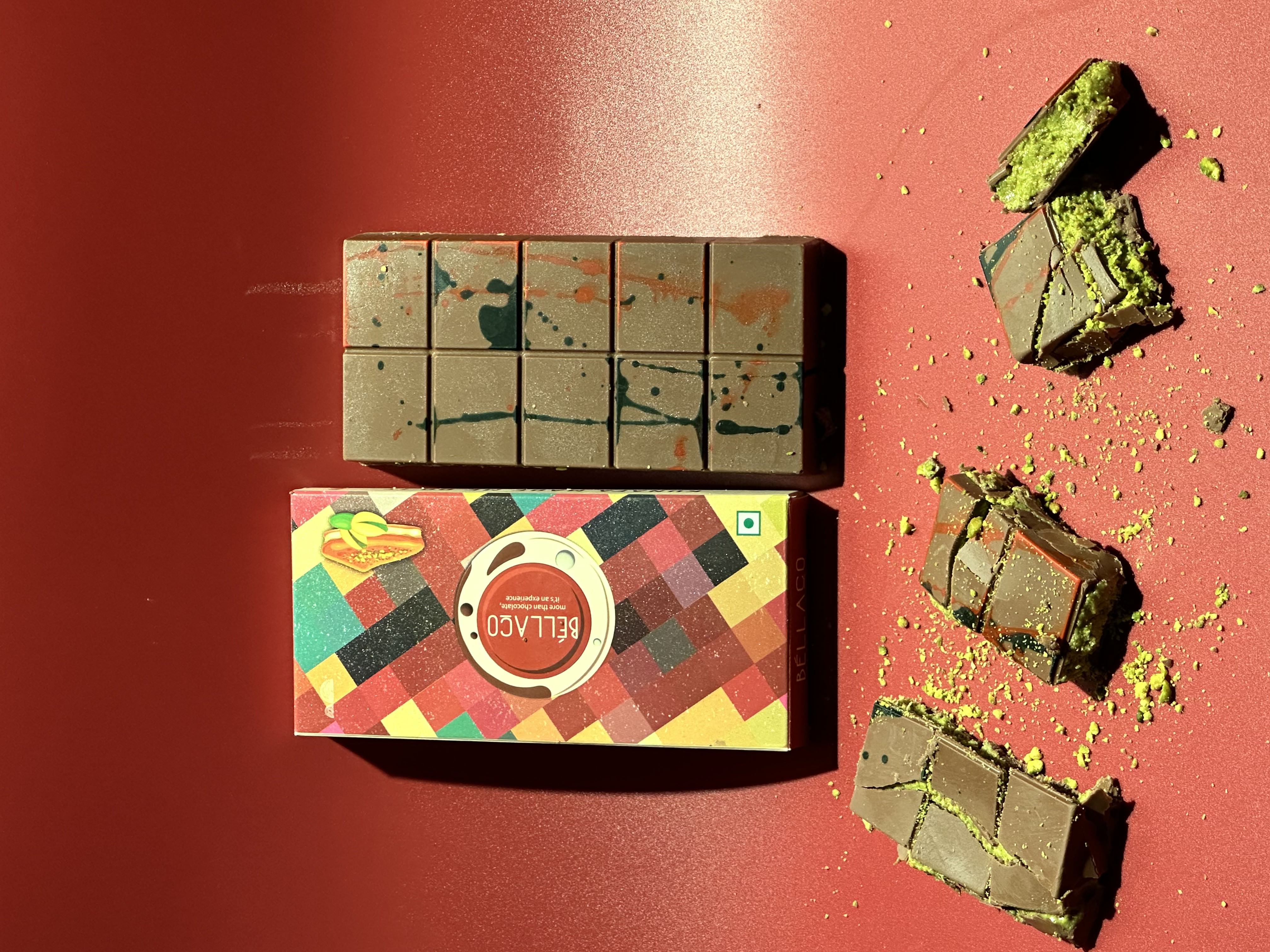 The Notorious Pistachio Biscoff Chocolate Block