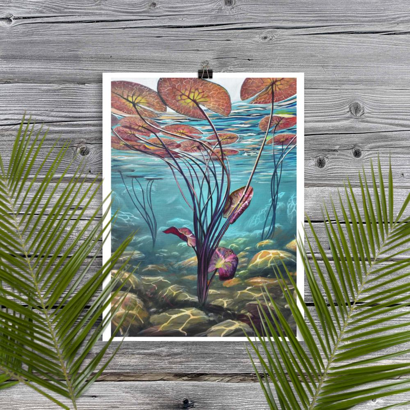 Under Water Lilies IV fine art print
