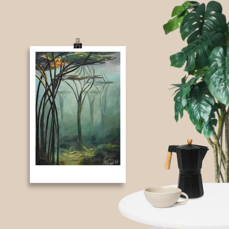 Under Water Lilies 3 - Gloomy Pond fine art print