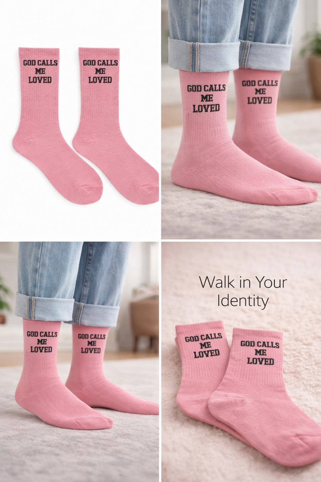 Identity University “God Calls Me” Crew Socks