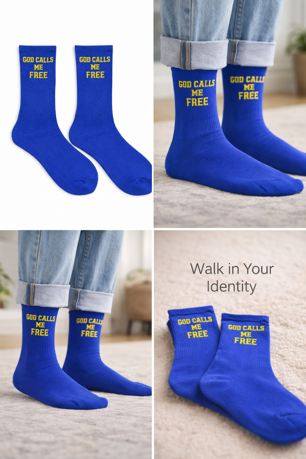 Identity University “God Calls Me” Crew Socks