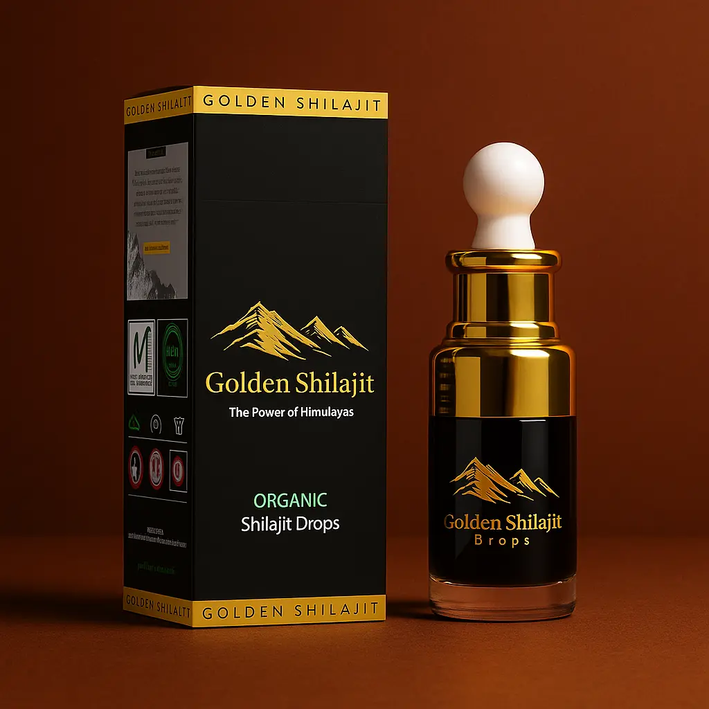 Golden Shilajit Organic Drops 30ml X 2 (60ml)