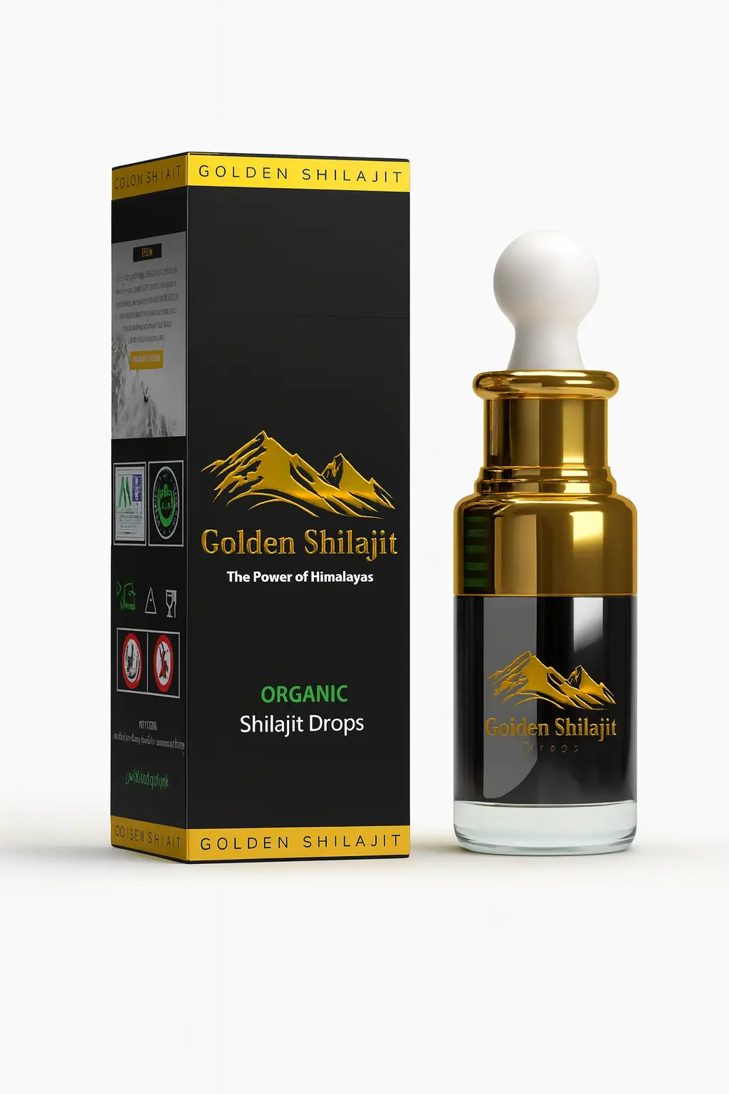 Golden Shilajit Organic Drops 30ml X 2 (60ml)