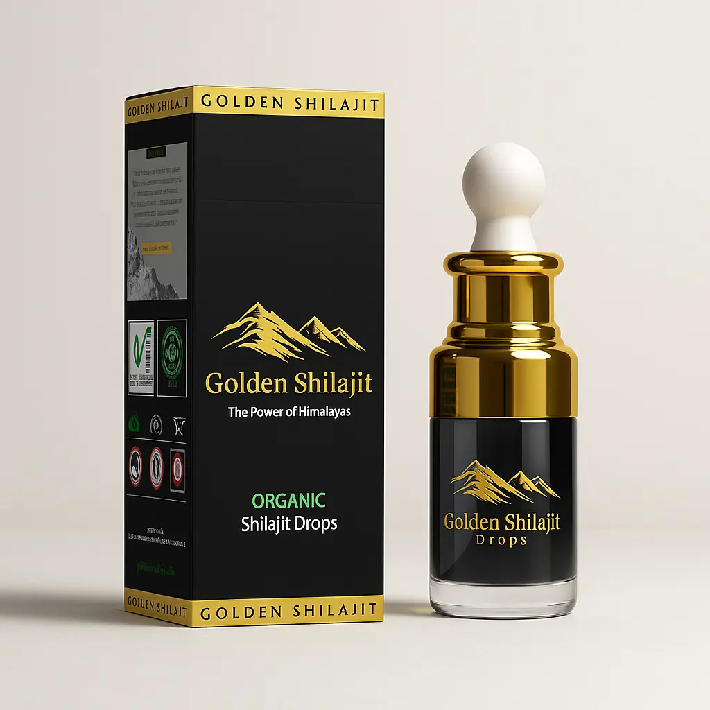 Golden Shilajit Organic Drops 30ml X 2 (60ml)