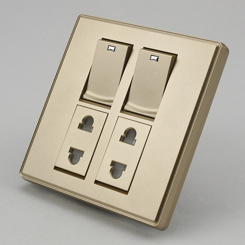 Double Switch Socket Panel