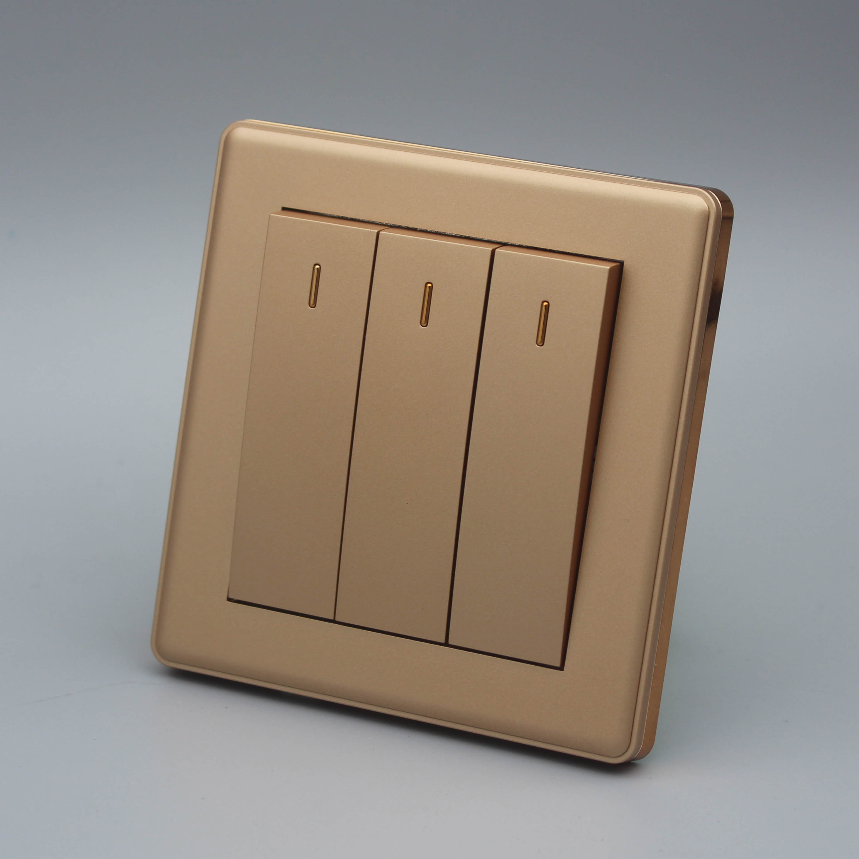 Golden Triple Light Switch