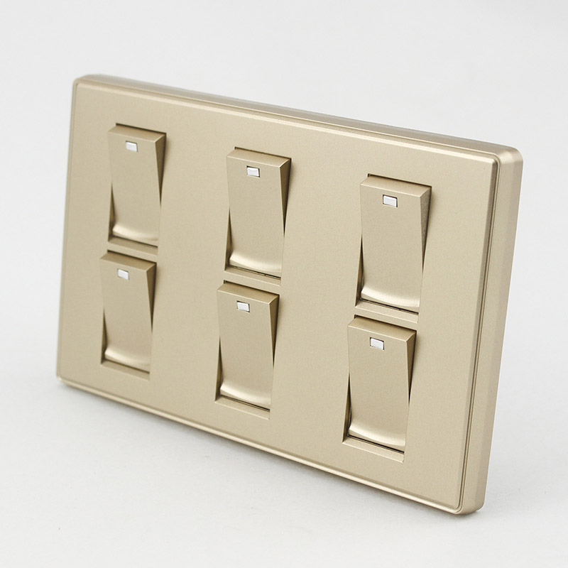 Six-Gang Light Switch Panel