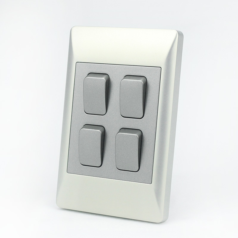 Quadruple light switch panel