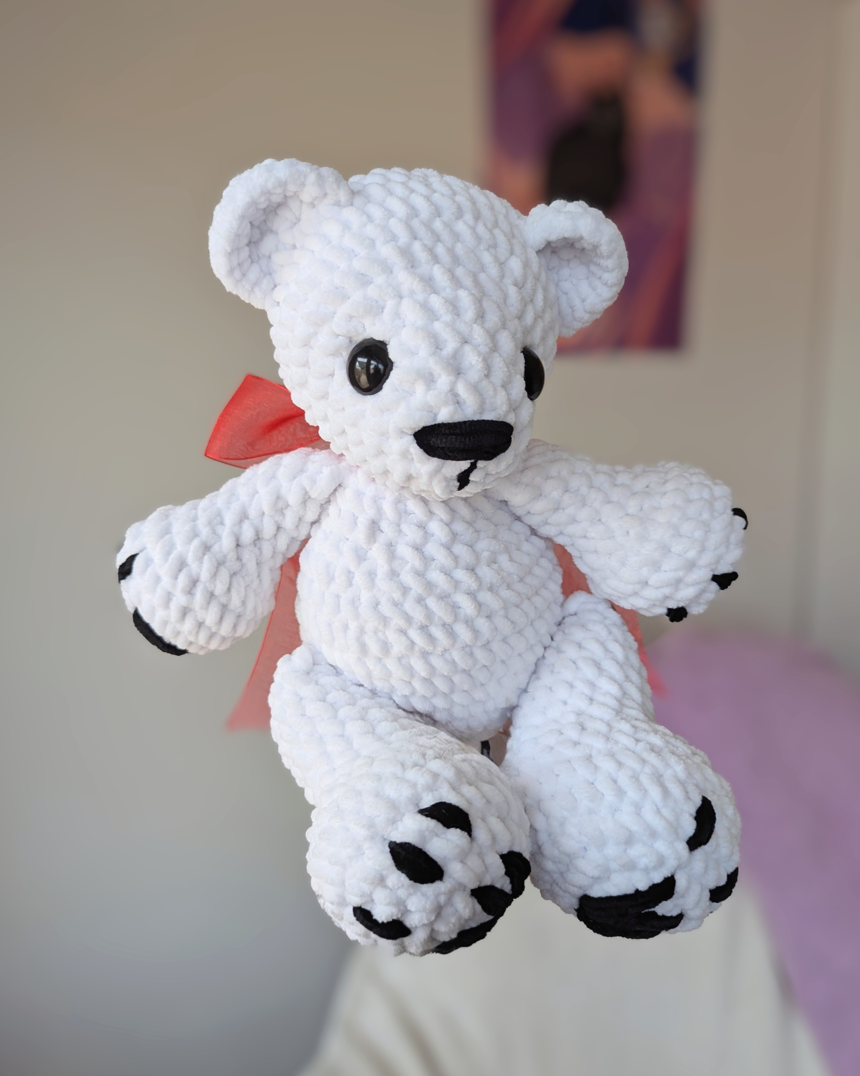 Peluche ours blanc
