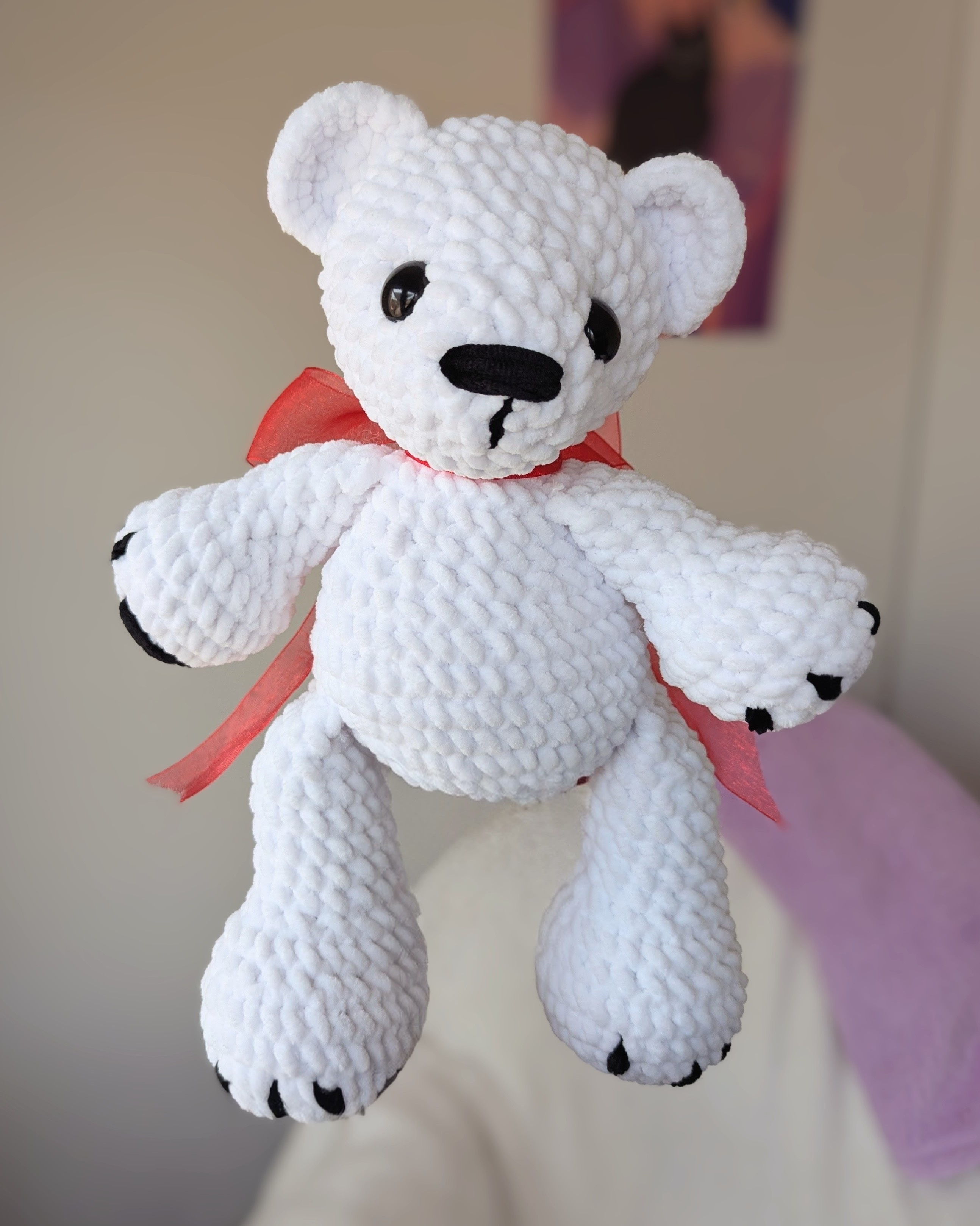 Peluche ours blanc