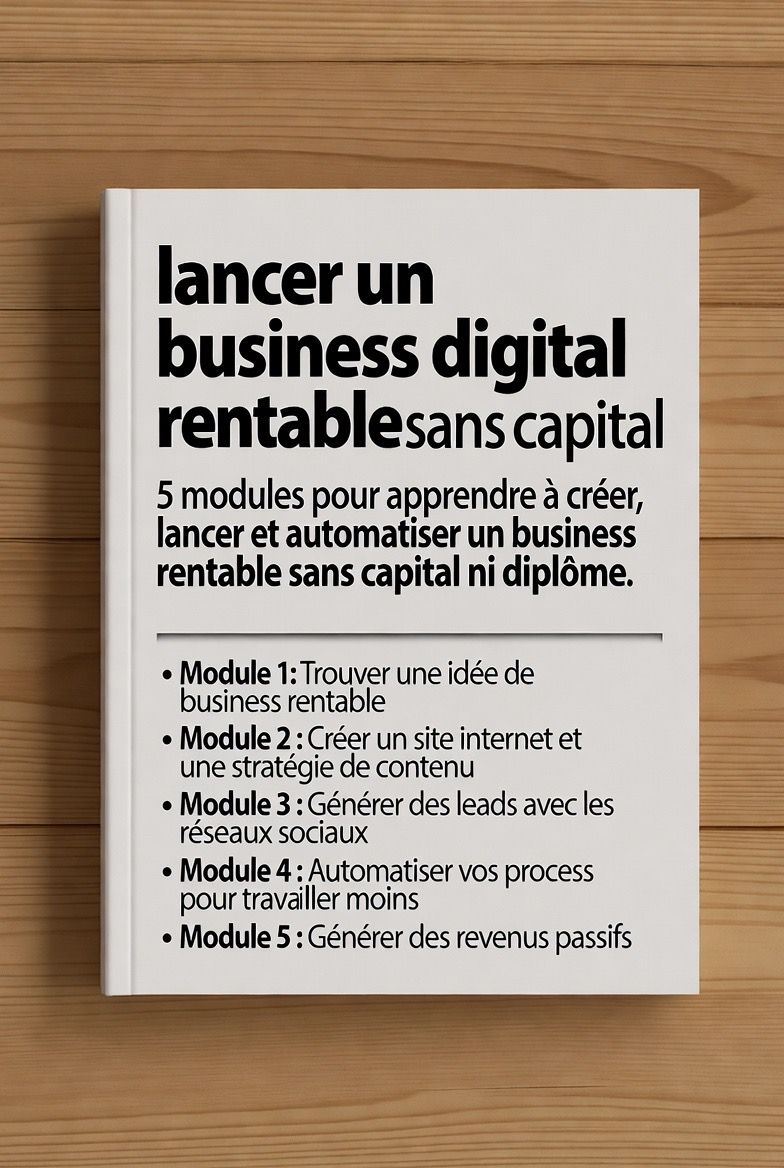 Lancer un Business Digital Rentable sans Capital