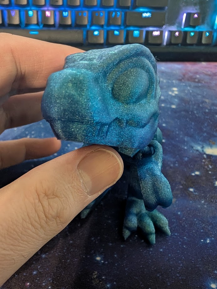 Blue Articulated Dinosaur Toy