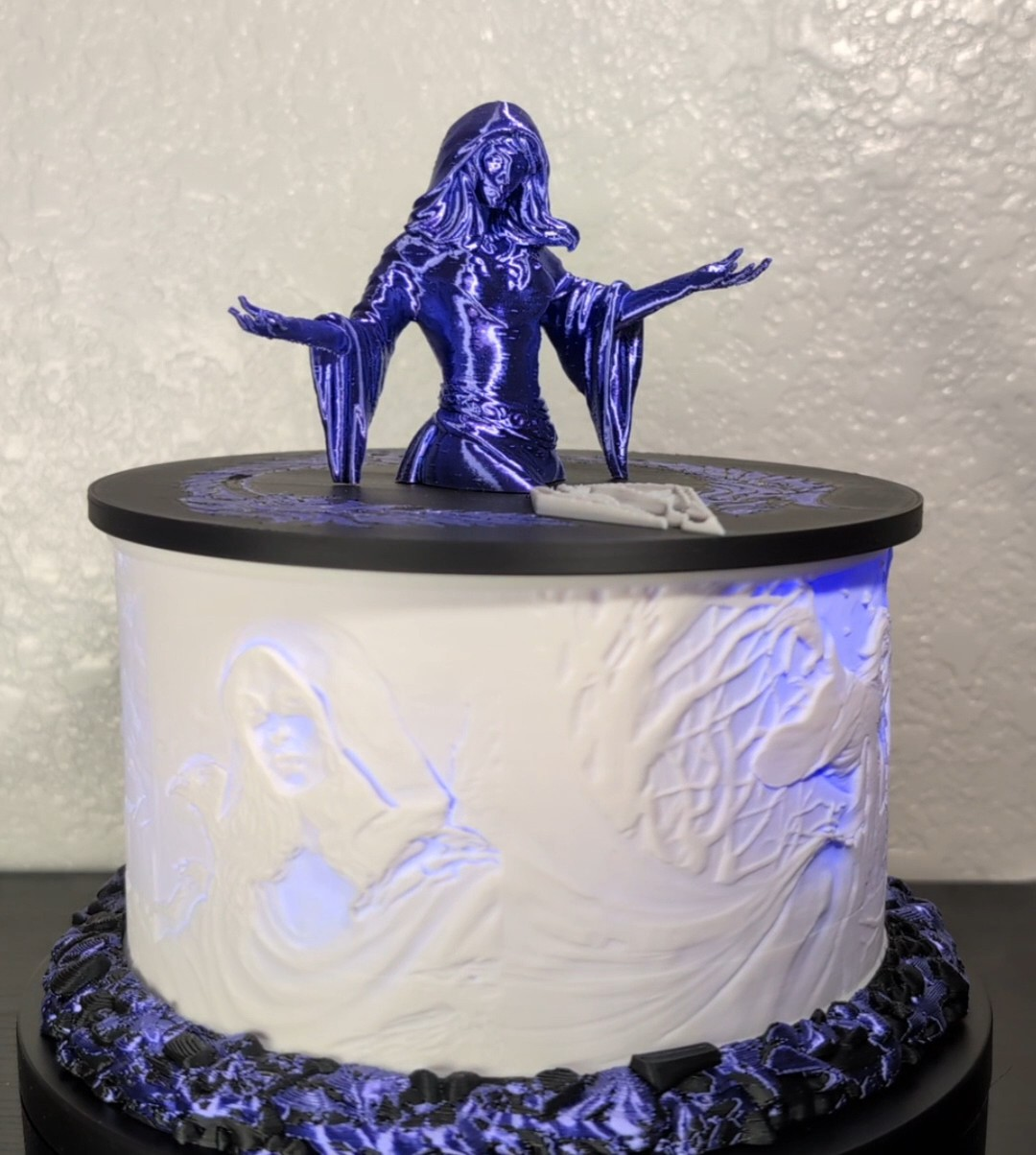 The Mistress of Shadows: Custom Nocturnal Lithophane Lamp