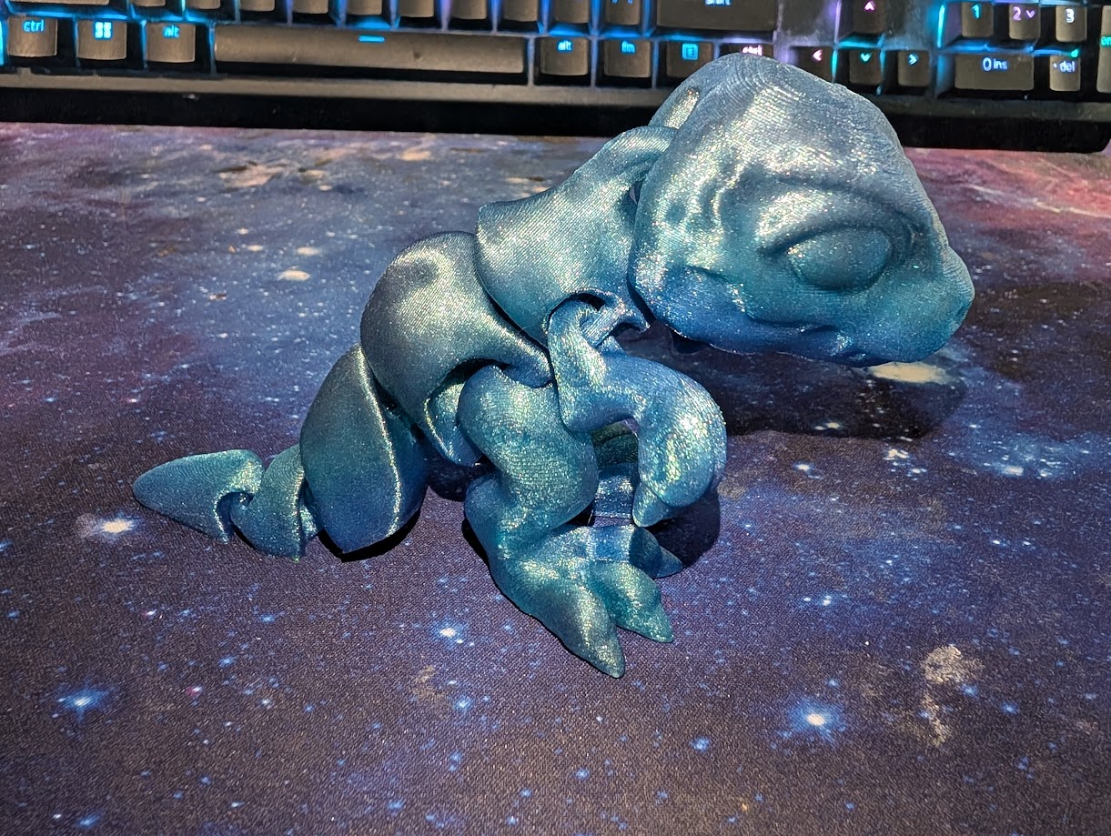 Blue Articulated Dinosaur Toy