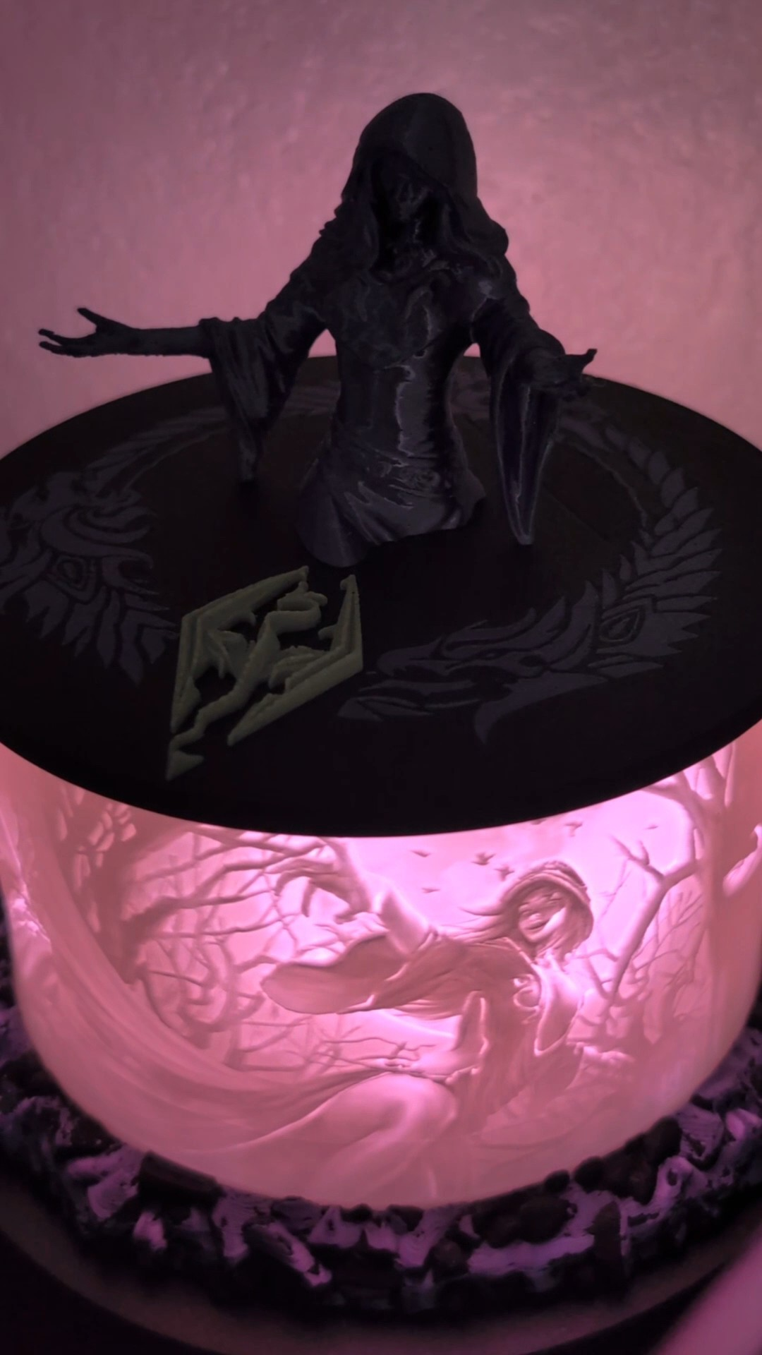 The Mistress of Shadows: Custom Nocturnal Lithophane Lamp