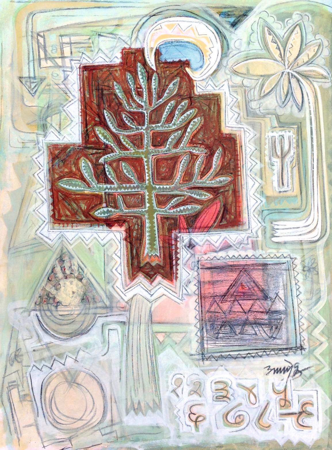 Abstract Tree Art Painting