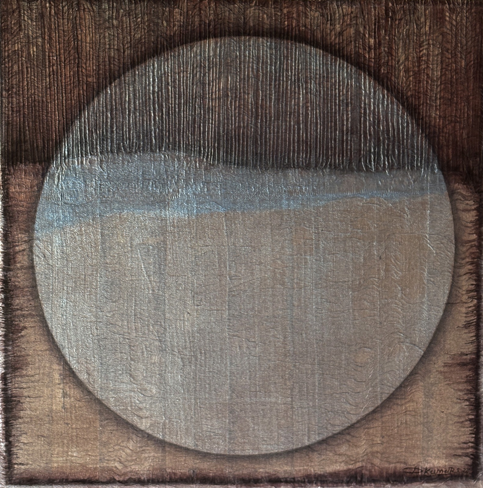 Abstract Textured Circle Painting