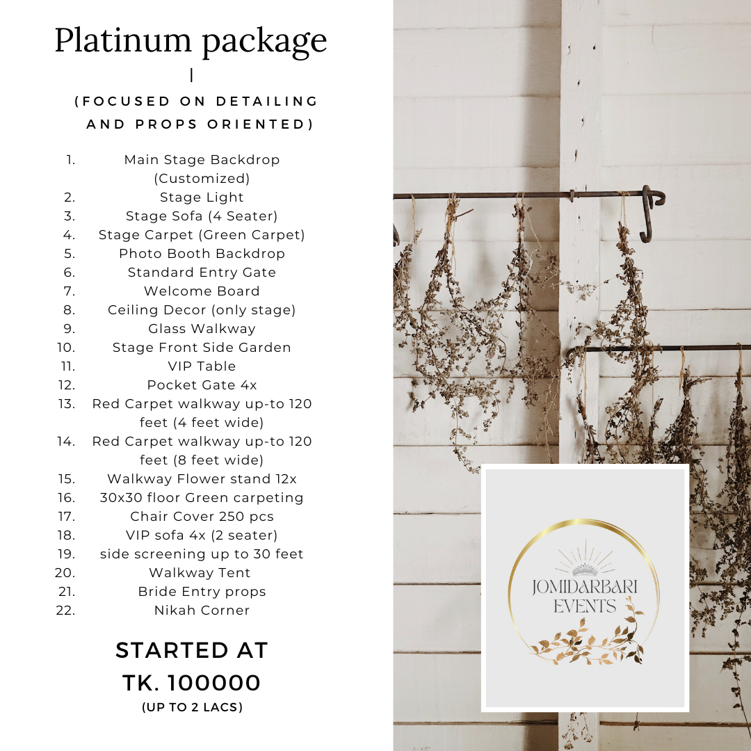 Platinum Event Package