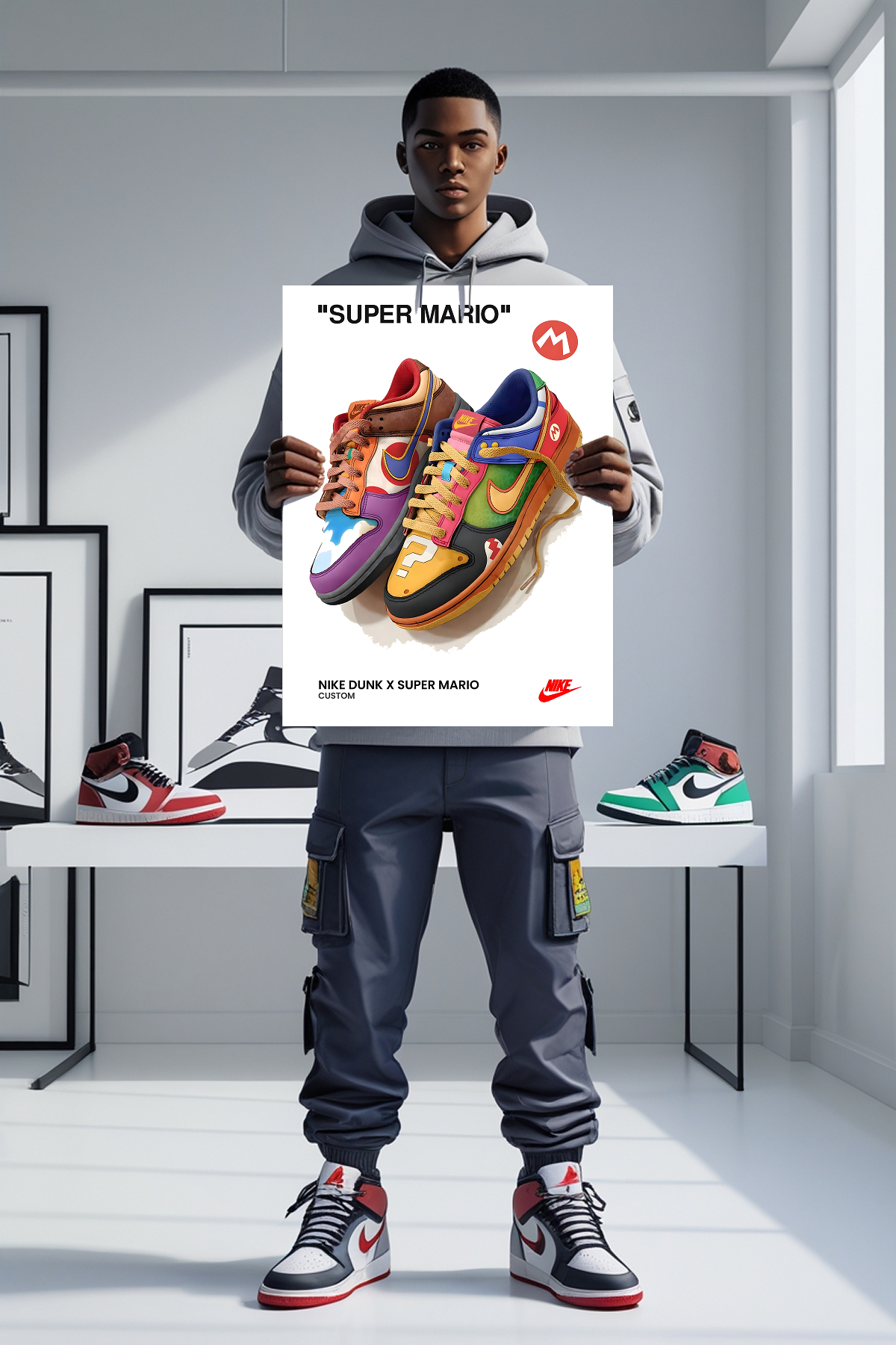 Nike Dunk x Super Mario Custom Sneakers