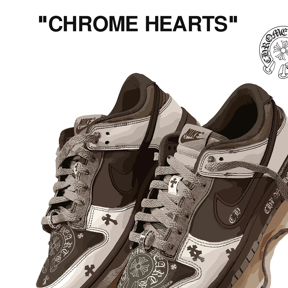 Nike Dunk x Chrome Hearts Custom Sneakers