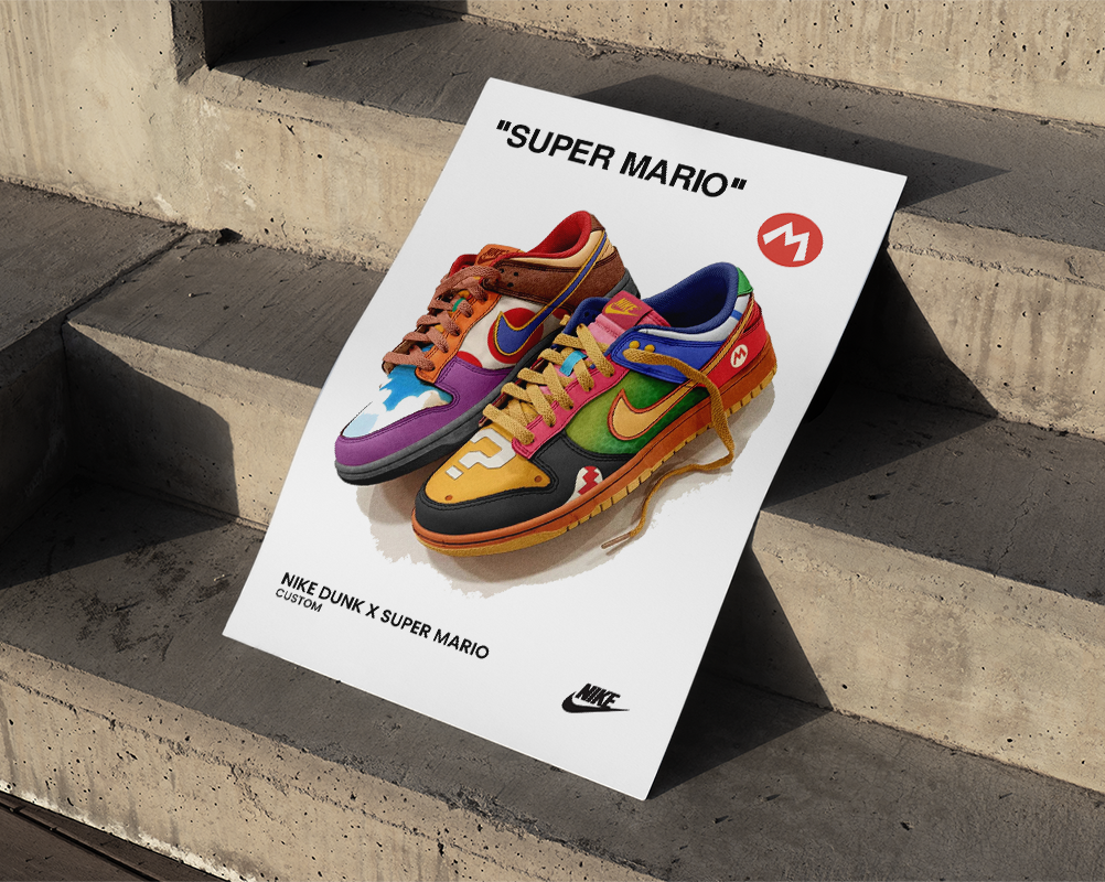 Nike Dunk x Super Mario Custom Sneakers
