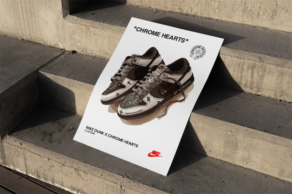 Nike Dunk x Chrome Hearts Custom Sneakers