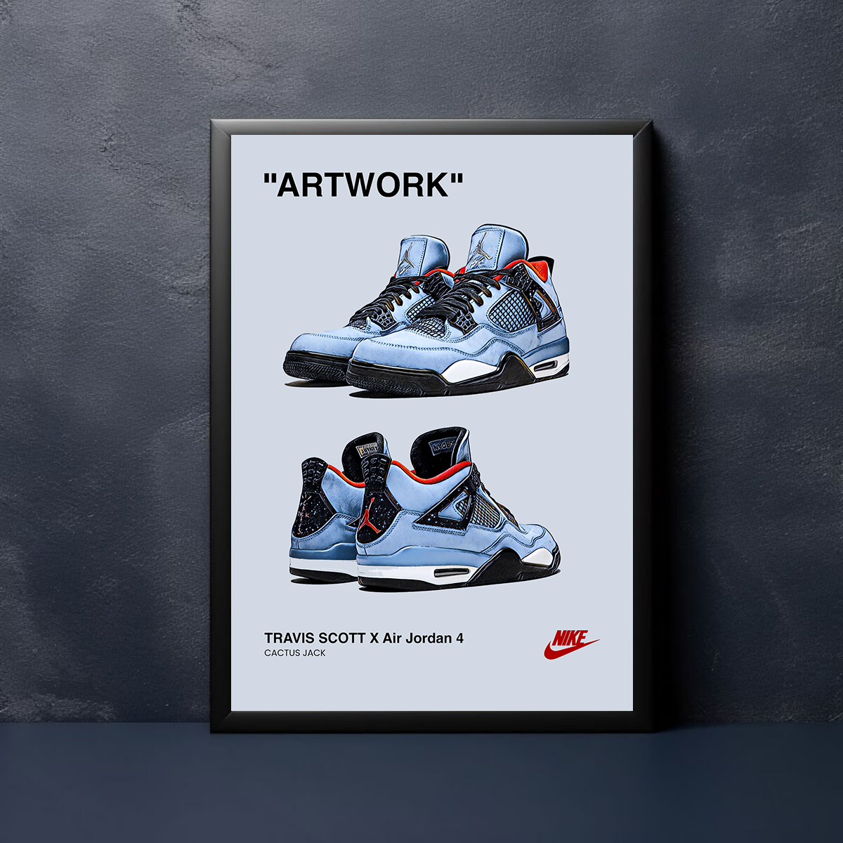 Travis Scott x Air Jordan 4 Artwork Poster