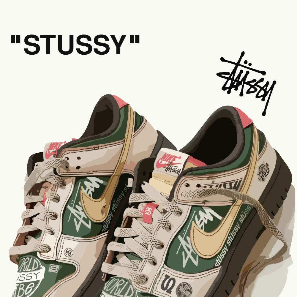 Nike Dunk x Stussy Custom Poster