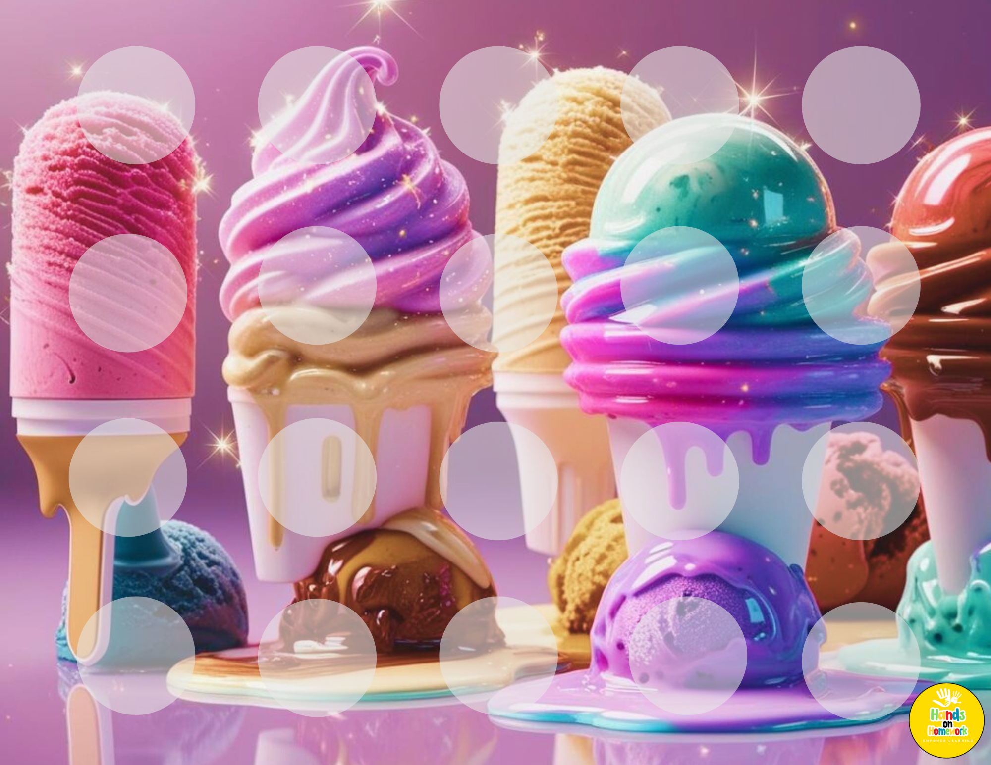 Colorful Ice Cream Cones