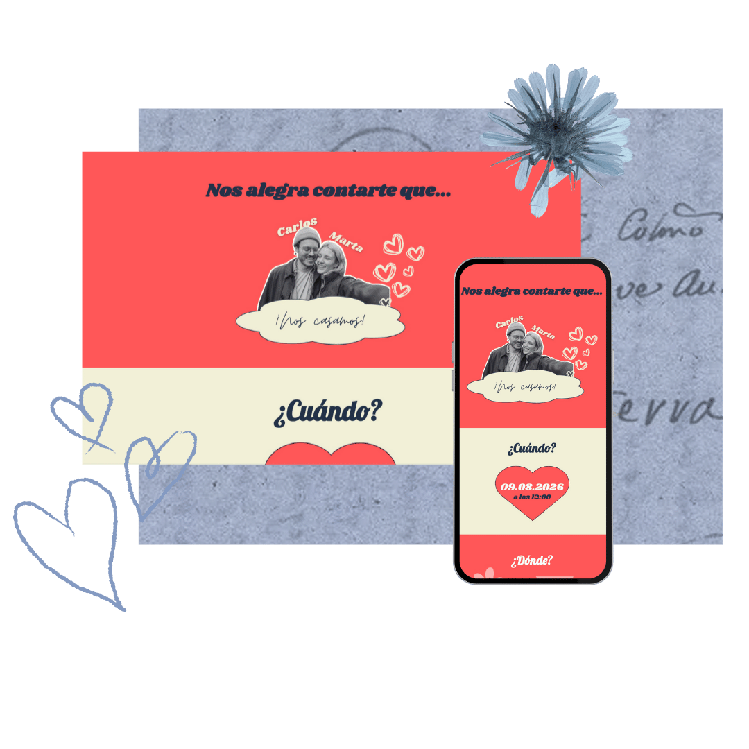Plantilla web de boda – Semi personalizada