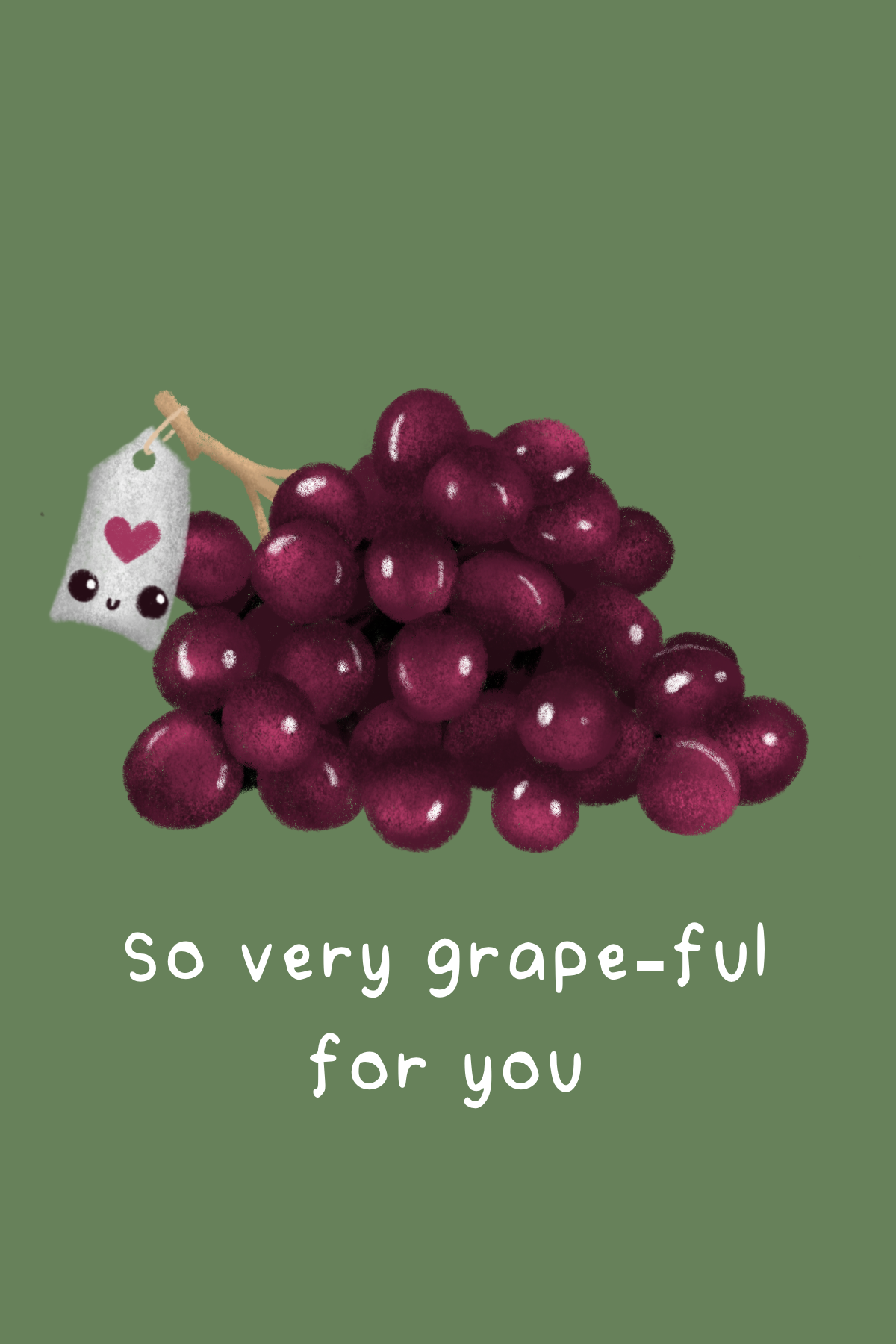 Grape-ful - 5x7" Greetings Card 