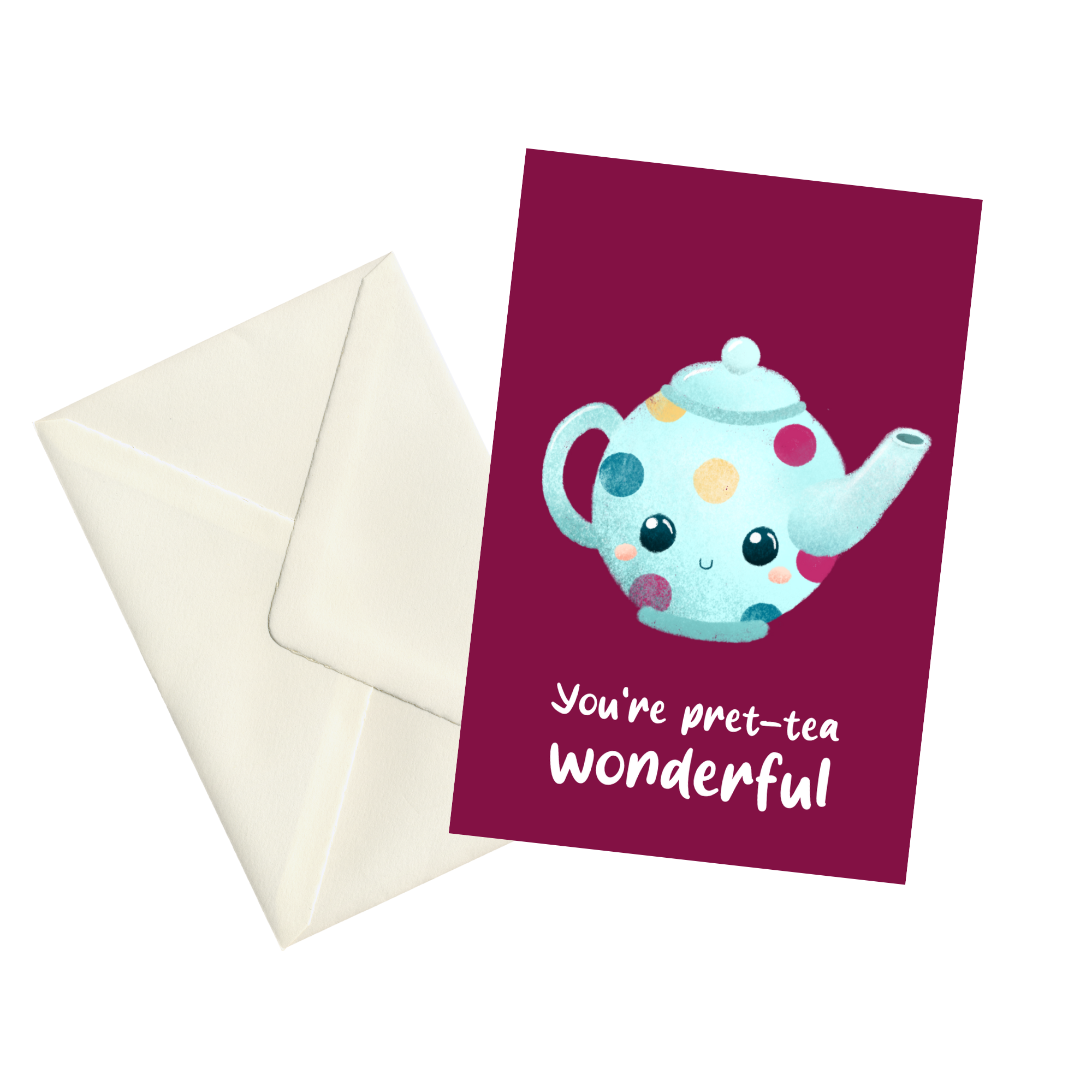 Pret-tea Wonderful - 5x7" Greetings Card 
