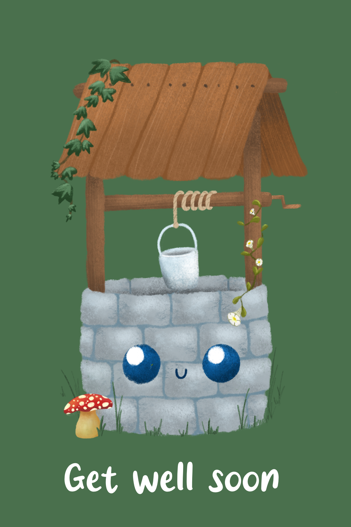 Get Well Soon - 5x7" Greetings Card 