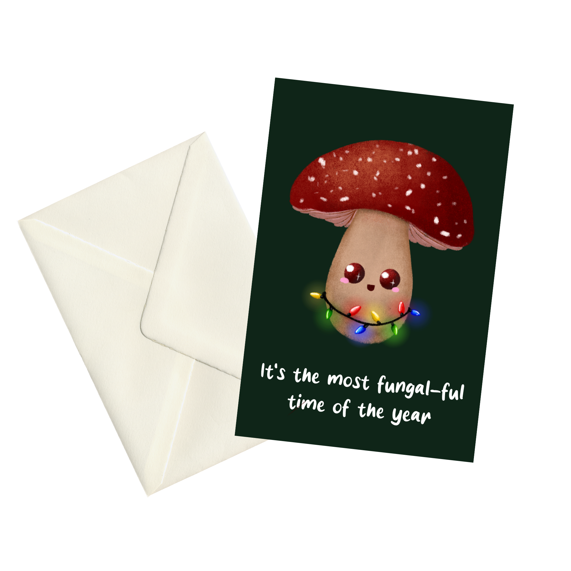 Festive Fungus - 5x7" Greetings Card 