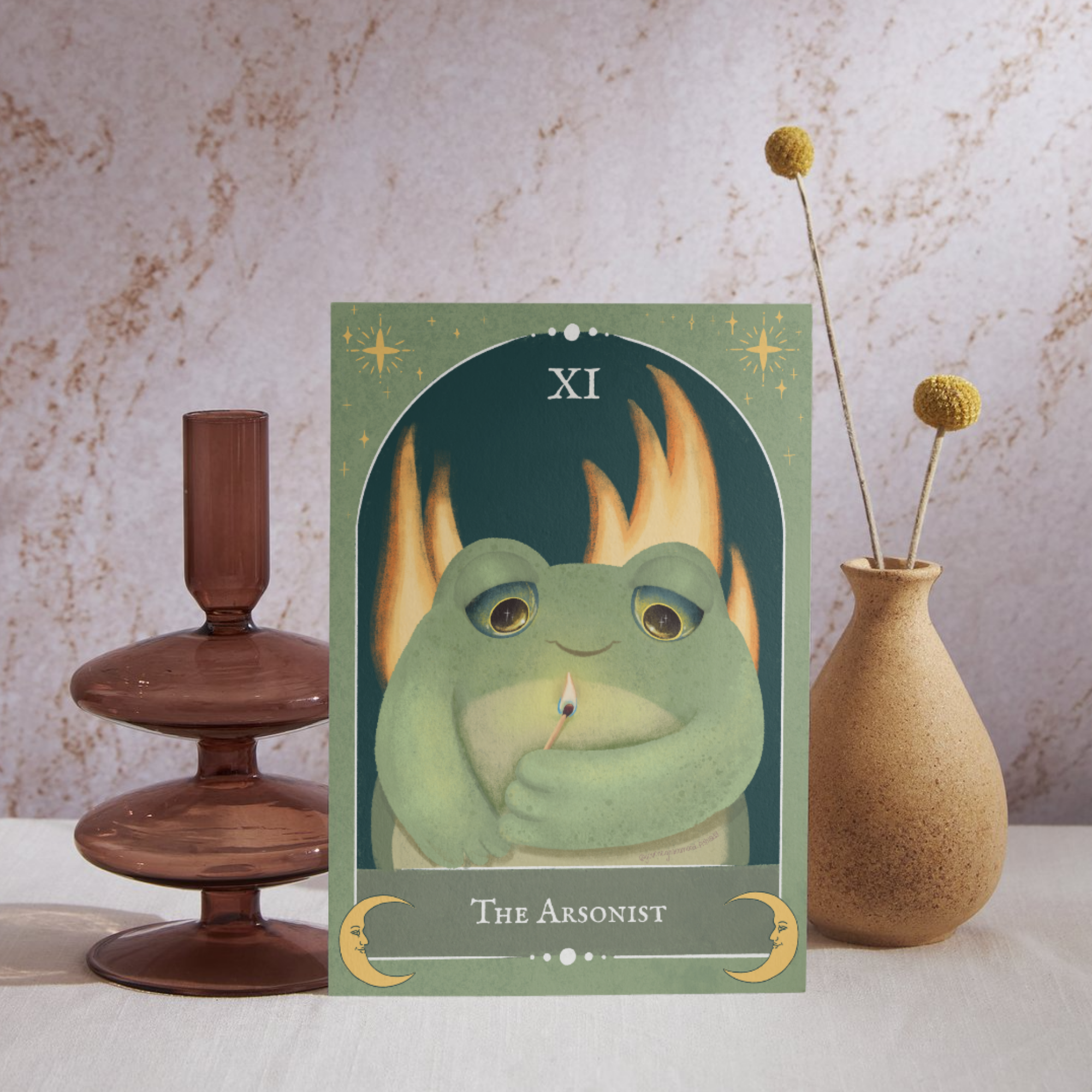 The Arsonist - A4 Tarot Card Frog Print